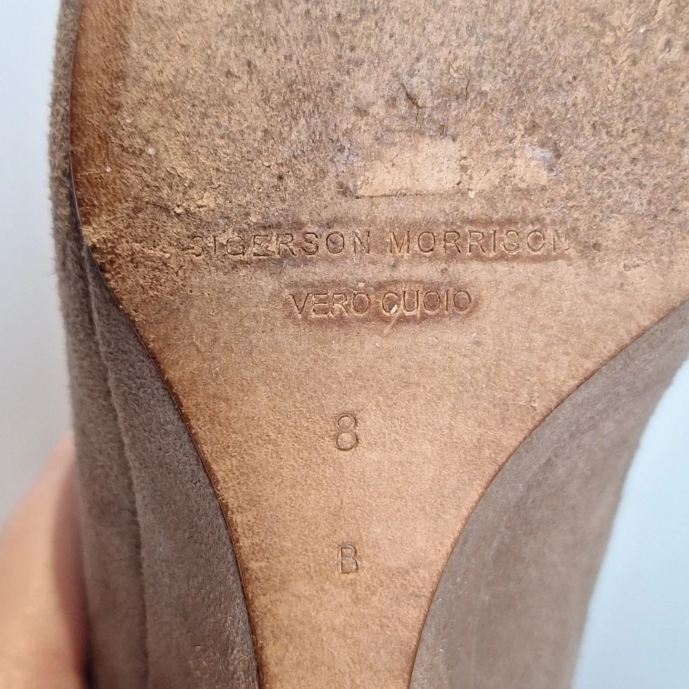 Sigerson Morrison Tan Suede Wedges Size 8